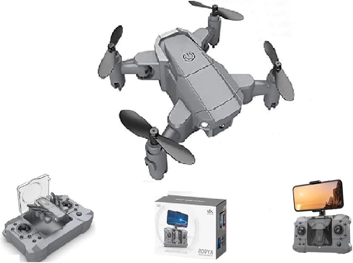 Opvouwbare Drone - RC Quadcopter - Vliegervaring Verbeteren - GPS en 4K Camera - 100 Meter Bereik - Zwart