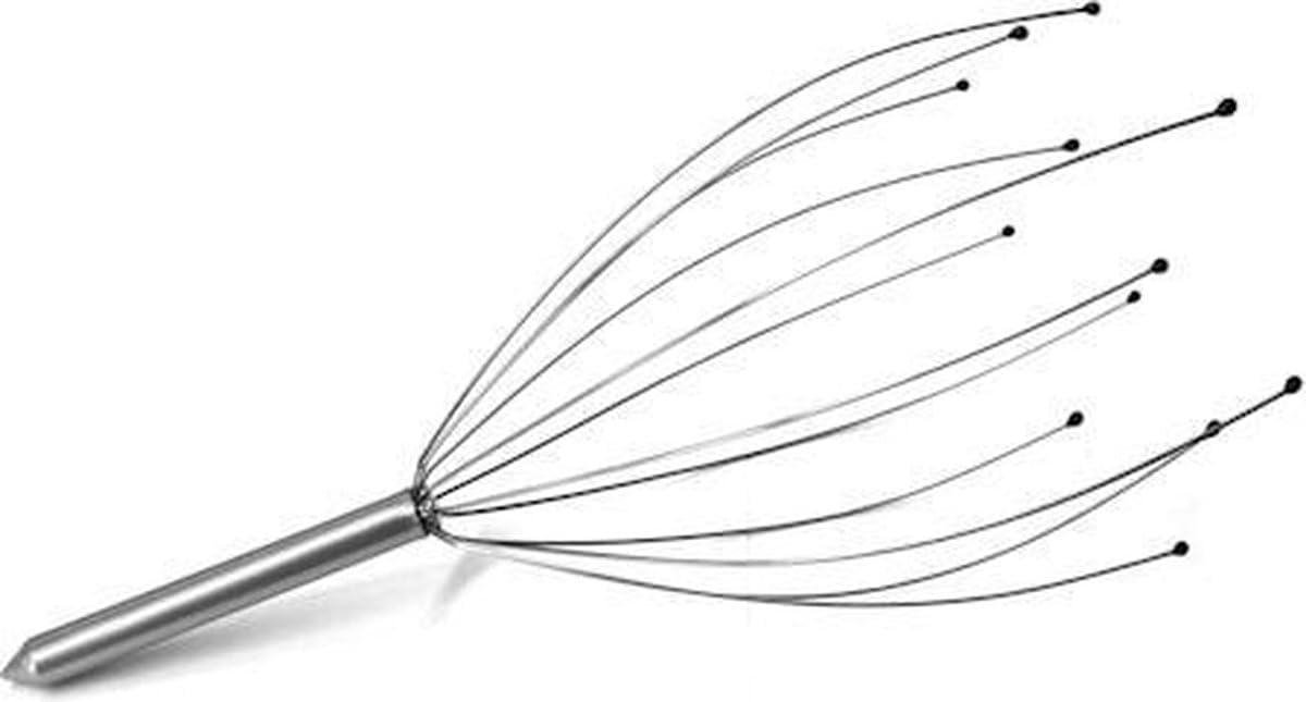 Hoofdmassage Spin - Hoofdspin Metaal - Hoofdhuid Prikkelen - Anti-Stress Effect - 2 x 2 x 2 cm - Metaal