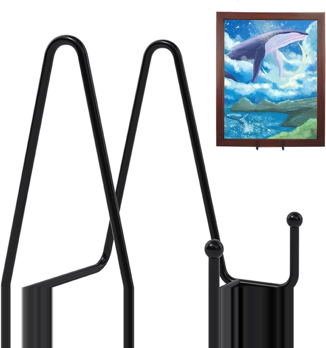 Decoratieve Standaard - Display Houder - Borden Presenteren - Stevig IJzer - 4 Stuks - Zwart