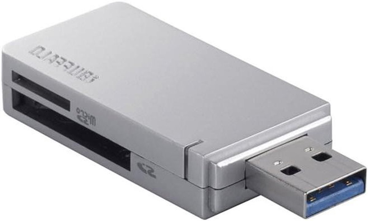 Kaartlezer USB 3.0 - Geheugenkaartlezer Externe - Snelle Data Overdracht - Ondersteunt Meerdere Kaarten - 78 g - Zilver
