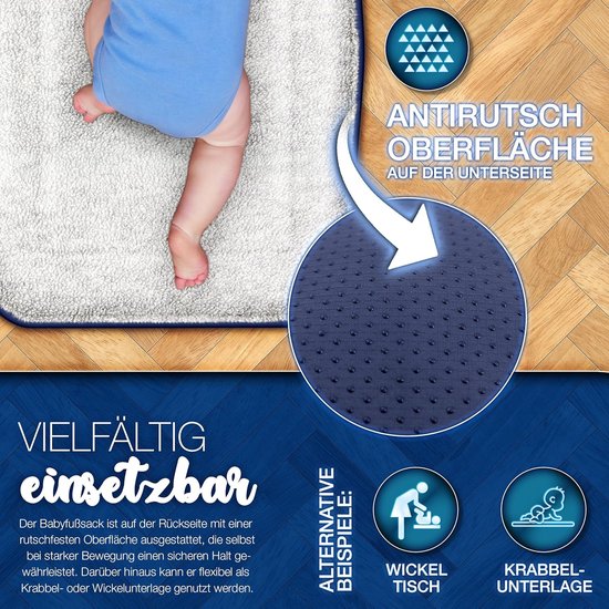 Wintervoetenzak - Baby deken - Warmte voor baby - Waterafstotend materiaal - Universeel inzetbaar - Blauw — afbeelding 2