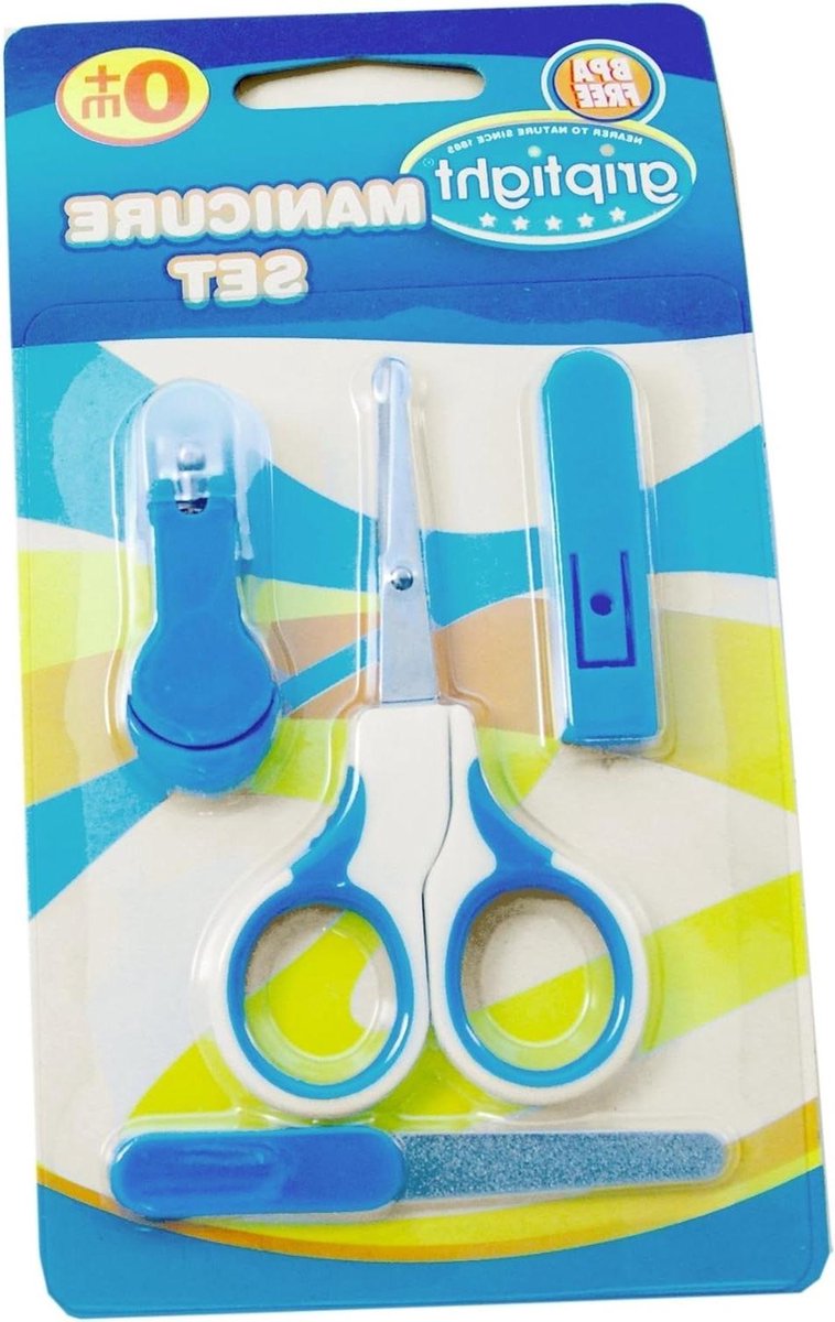 Baby Verzorgingsset - Baby Manicure - Baby Nagels Knippen - Veilig Ontwerp - 3 Delig - Blauw