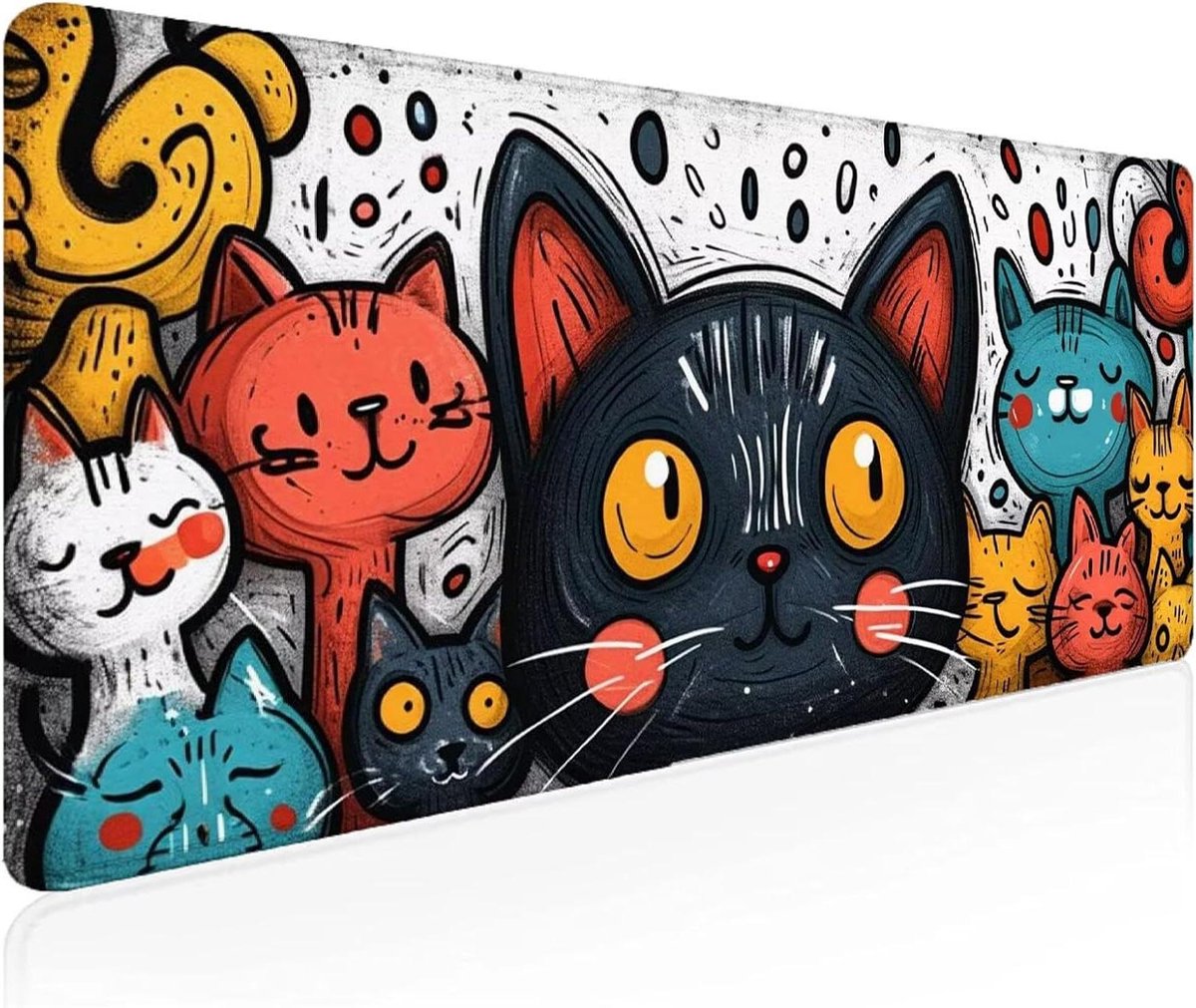Grote Muismat - Bureauonderlegger - Comfortabel Gamen - Waterdicht Ontwerp - 120x60 cm - Zwart