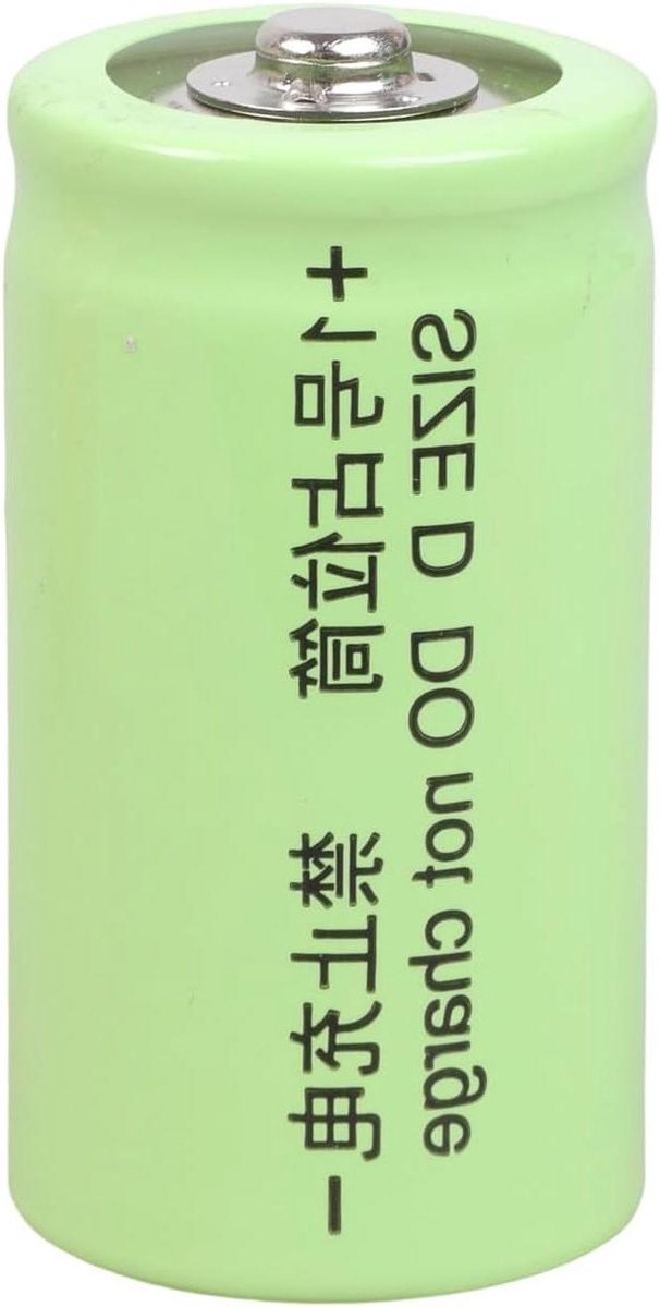Batterij Placeholder - Fake Batterij - Apparaten Voeden - Stalen Geleider - D Formaat - Rood/Groen