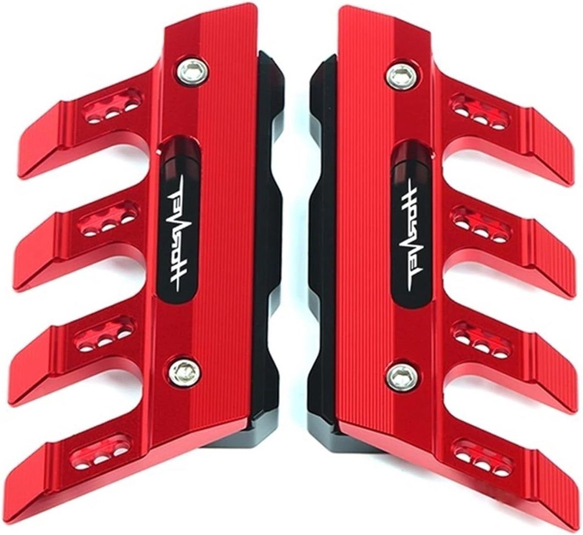 Motorfiets Valblokken - Voorspatbord Beschermers - Bescherming Motor - CNC Aluminium Constructie - Set van 2 - Rood