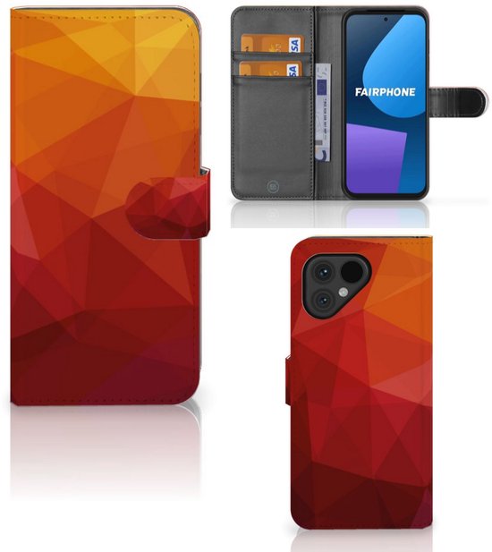 Book Case voor Fairphone 5 Polygon Red