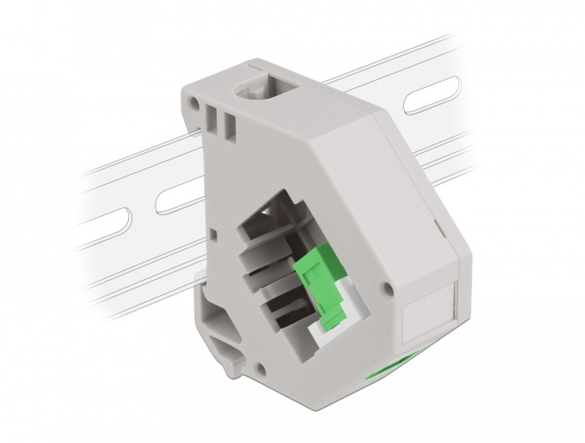 DIN Rail -adapter met Keystone SC Simplex Vrouw aan SC Simplex Vrouw Green