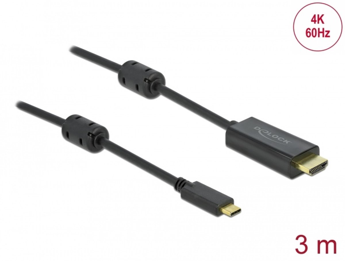 Actieve USB Type-C naar HDMI-kabel (DP ALT-modus) 4K 60 Hz 3 m