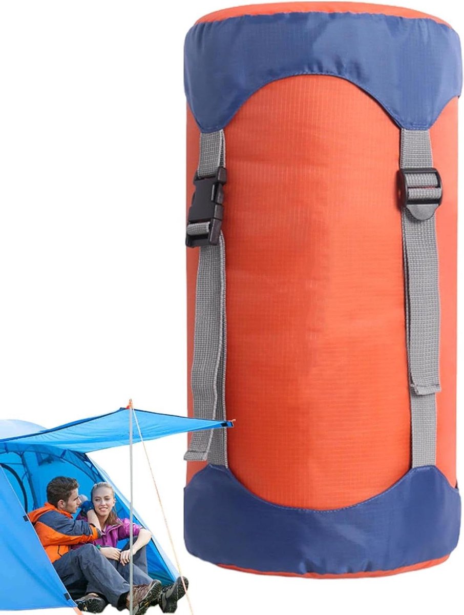 Compressiezak Slaapzak - Reis Opbergzak - Ruimte Besparen - Waterdichte Nylon - 35 Liter - Oranje
