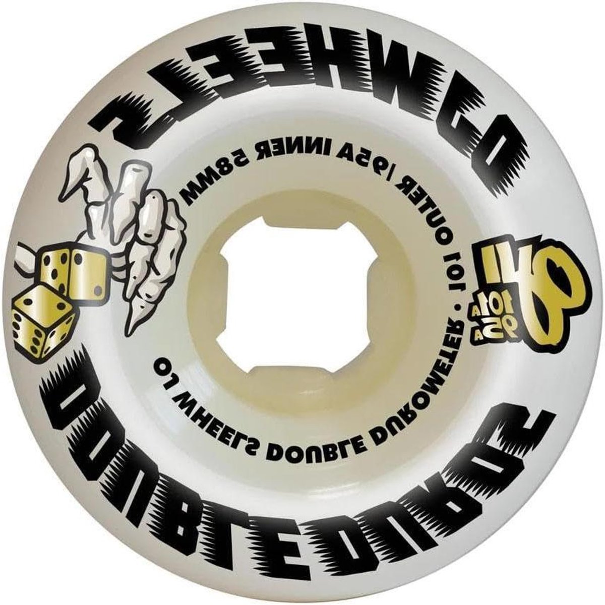 Skateboard Wielen Dubbel Duro Ruw Terrein Ingebouwde Vering 58mm