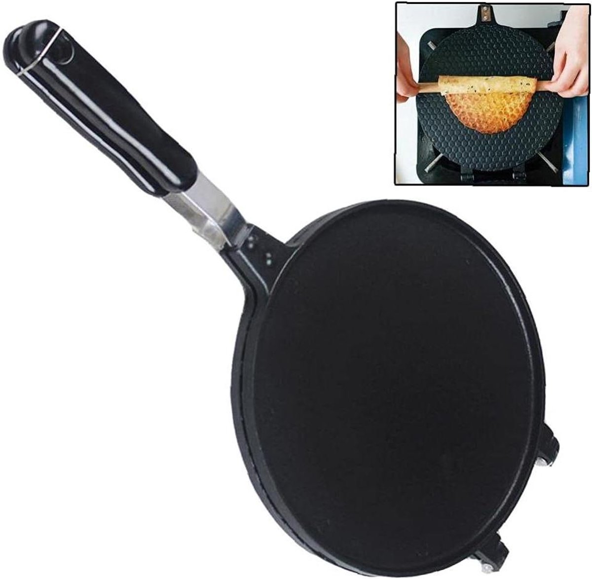 Omelet Maker Bakvorm Thuis Bakken Antiaanbaklaag 38.5x17cm Zwart