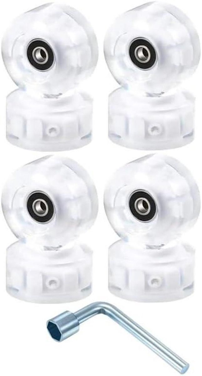 Lichtgevende Skatwielen Skeelerwielen Skaten en skateboarden Zelfoplichtend bij beweging 8 stuks 32x58mm