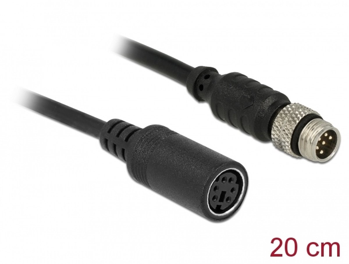 Navilock Connection Cable M8 6 pin male waterproof > MD6 female RS-232 0.2 m