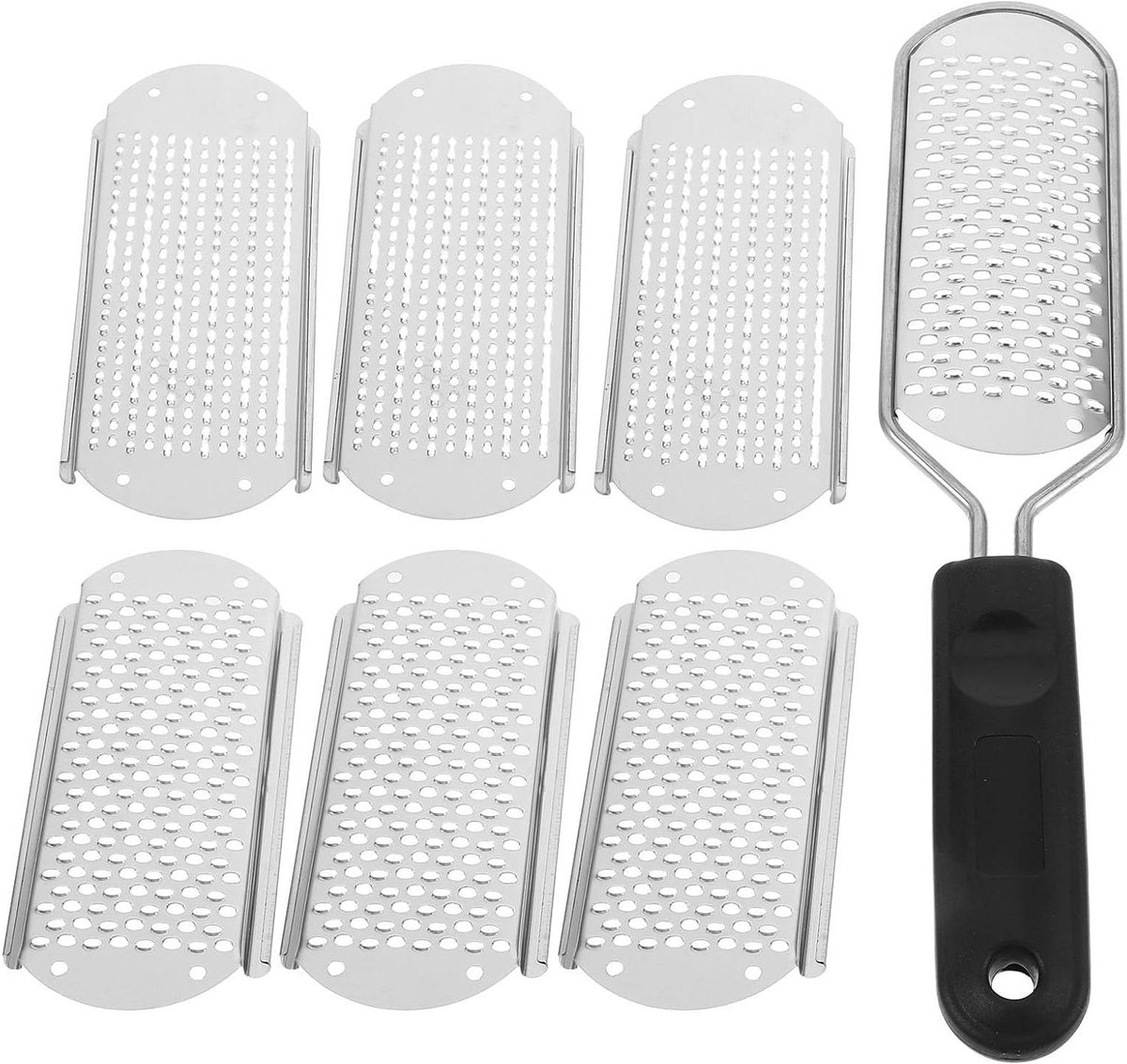 Eeltvijlen Set - Voet Rasp - Voeten Verzorgen - Roestvrij Staal - 28 cm - Grijs