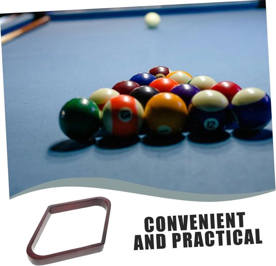 Biljartbalrek Hout - Pool Rek - Biljart Spel - Ruitvormig Ontwerp - 31x21x3 cm - Donkerrood — afbeelding 5