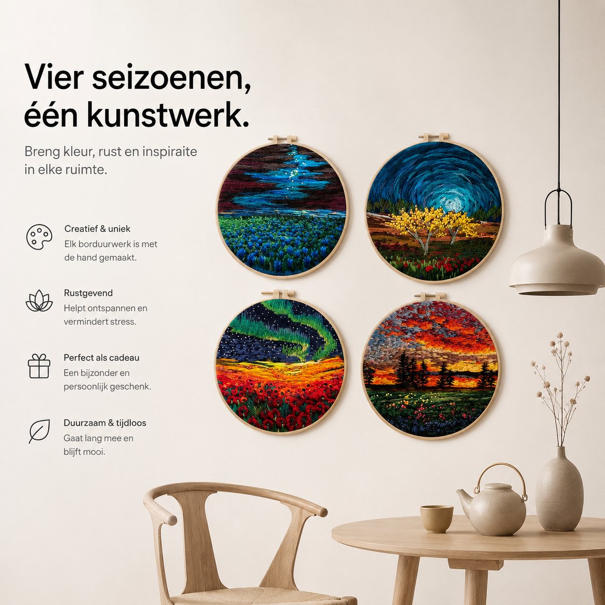 BOTC Borduurpakket - Borduurset van 4 - Borduurpakketten voor Volwassenen - Hobby en Creatief - Borduren — afbeelding 8
