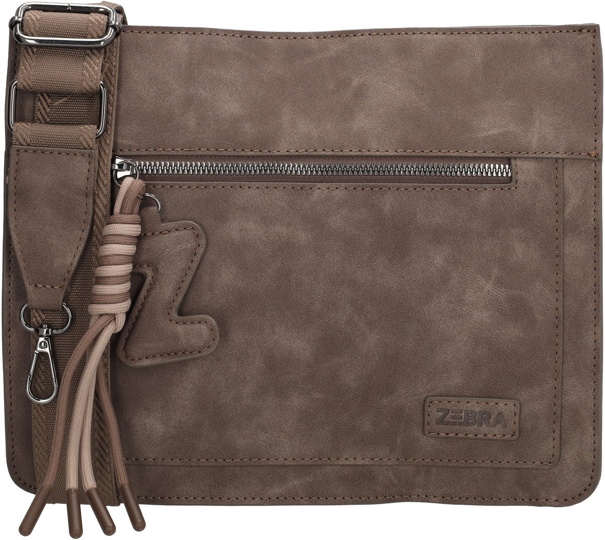 Zebra Trends Rosalyn Schoudertas - Crossbody - Dames - Bag Charm - Donkerbruin
