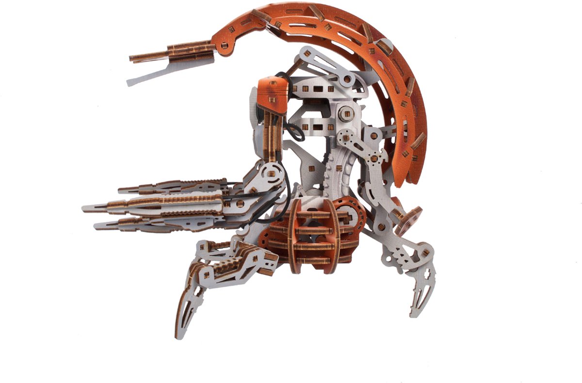 UGEARS 3D Modelbouw - Droideka™ - Star Wars - Mechanisch Bouwpakket Hout - Educatief Speelgoed — afbeelding 11