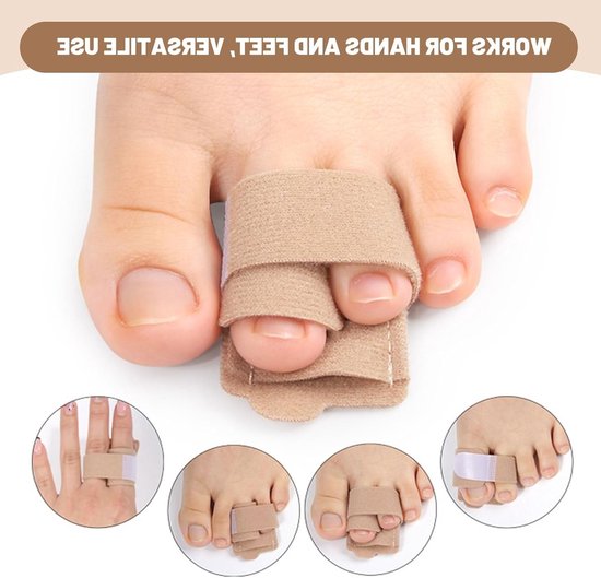 Corrector voor Hamertenen en Tussenruimte, Verstelbare Spalken en Bescherming voor Overlappende Tenen, Hallux Valgus Oplossing voor Dames en Heren, Comfort en Ondersteuning — afbeelding 3