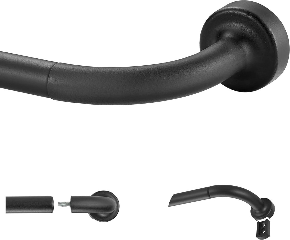 Gordijnroede - Verstelbare stang - Vensterdecoratie - Verborgen installatie - 71-122 cm - 