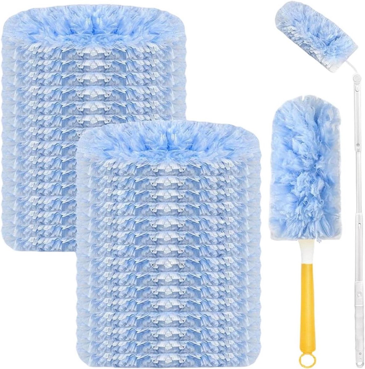 Stofzuiger Navullingen - Plumeau Stofdoek - Efficiënt Afstoffen - Dubbelzijdig Ontwerp - 20 cm - Blauw-paars
