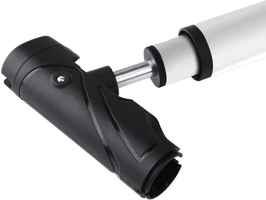 Mini Fietspomp - Draagbare Pomp - Banden Oppompen - Met Manometer - 28 cm - Zilver — afbeelding 5