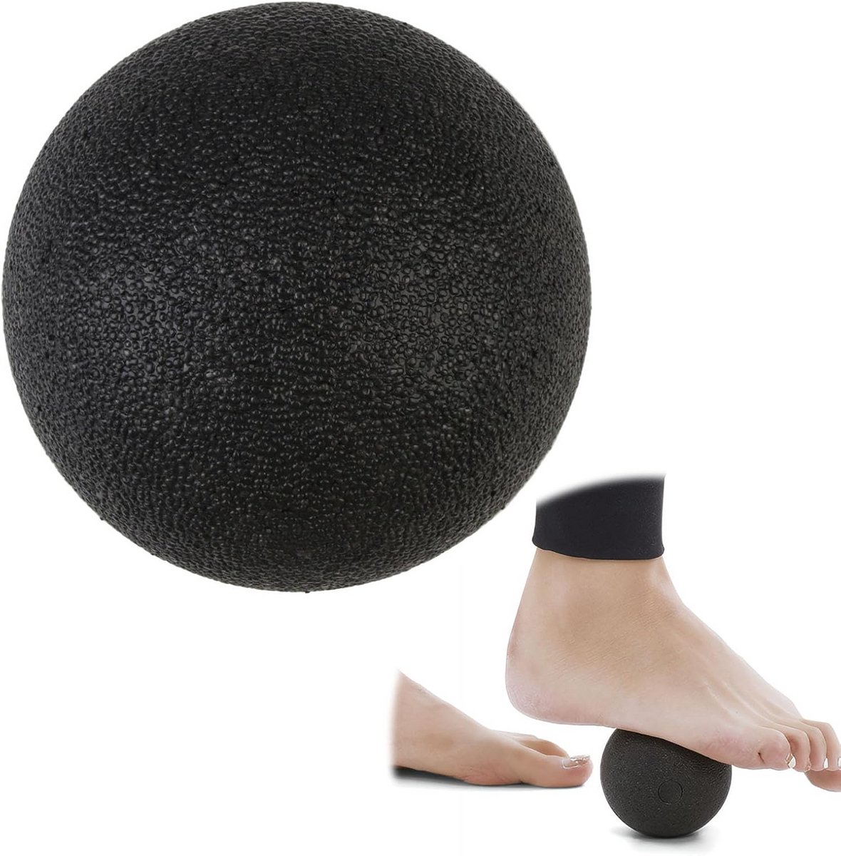 Massagebal 10 cm Zwart - Triggerpoint Bal voor Spierpijn en Fascia Herstel