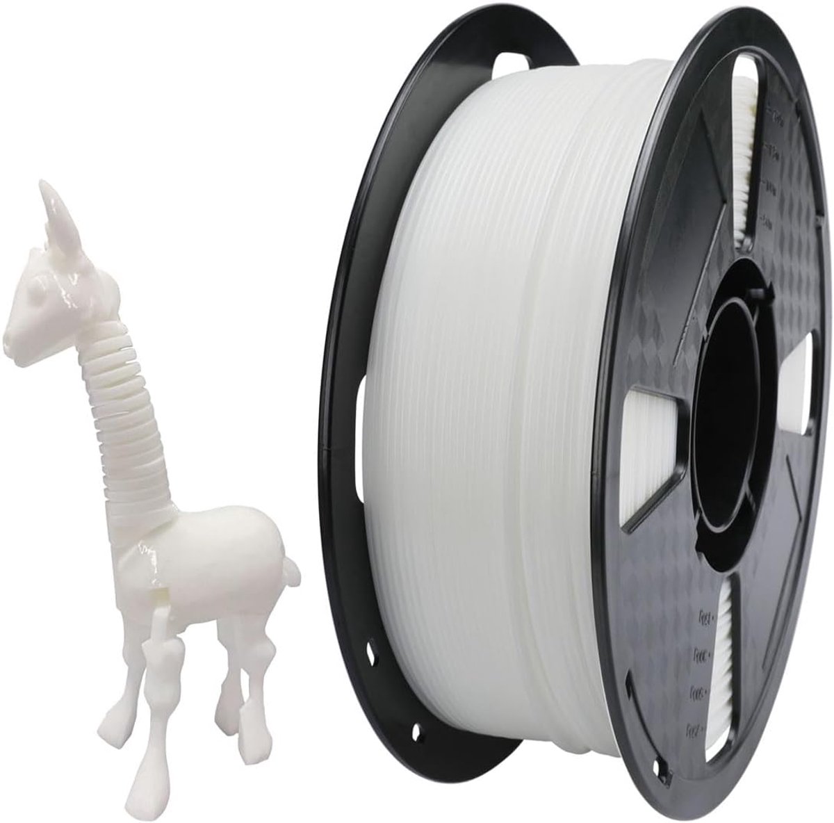 3D Printer Filament - Flexibel Materiaal - Objecten Creëren - Hoge Taaiheid - 1.75mm 1kg - Wit