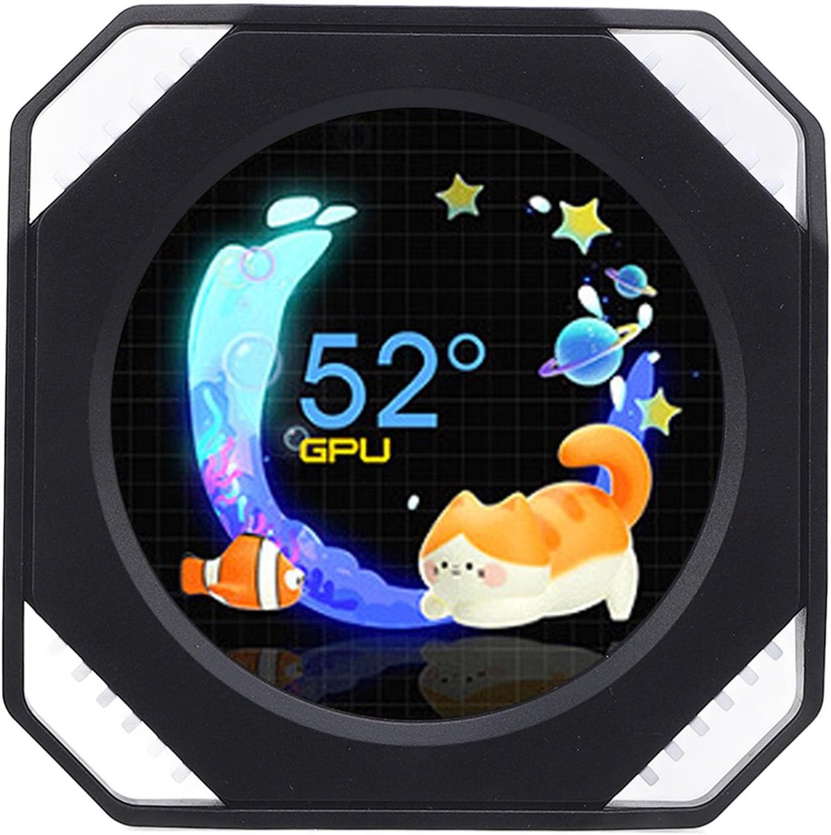 Secundair PC Scherm - Extra Monitor - Real-time Monitoring - CPU Temperatuur Weergave - 2.1 Inch - Zwart