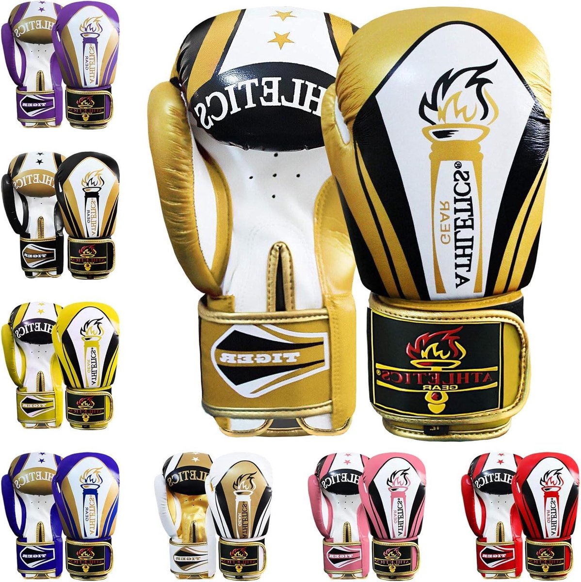 Bokshandschoenen - Trainingshandschoenen - Sport Training - Gel Injected Foam - 10 oz - Goud