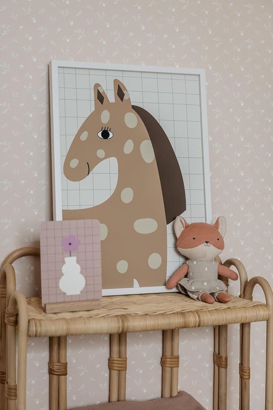 Gebreid katoenen speelgoed - Zacht knuffelbeest - Kamerdecoratie baby - Milieuvriendelijk materiaal - 22 cm - Beige — afbeelding 2