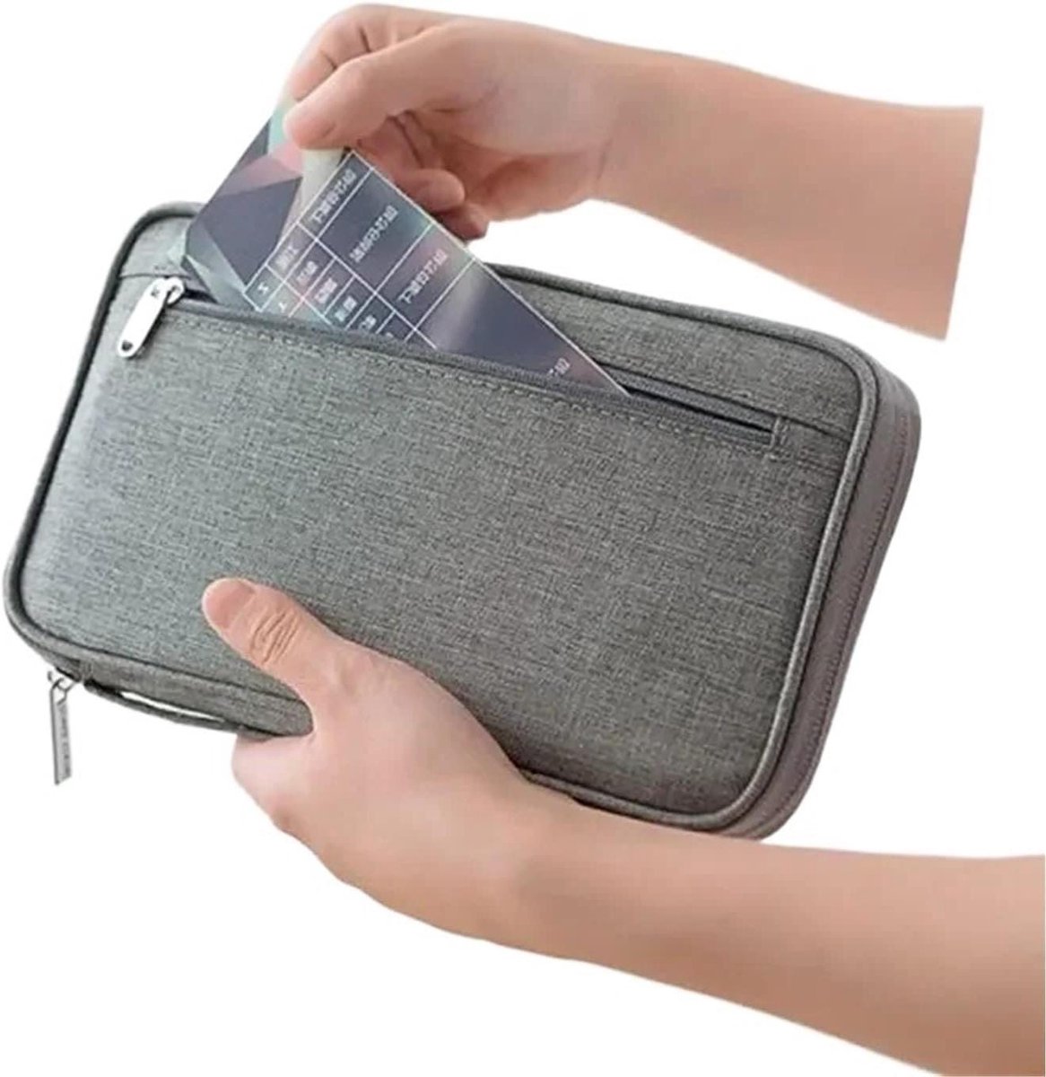 Documenten Organizer - Reisdocument Tas - Veilig Opbergen - Waterdicht Ontwerp - 21.5 cm - Grijs