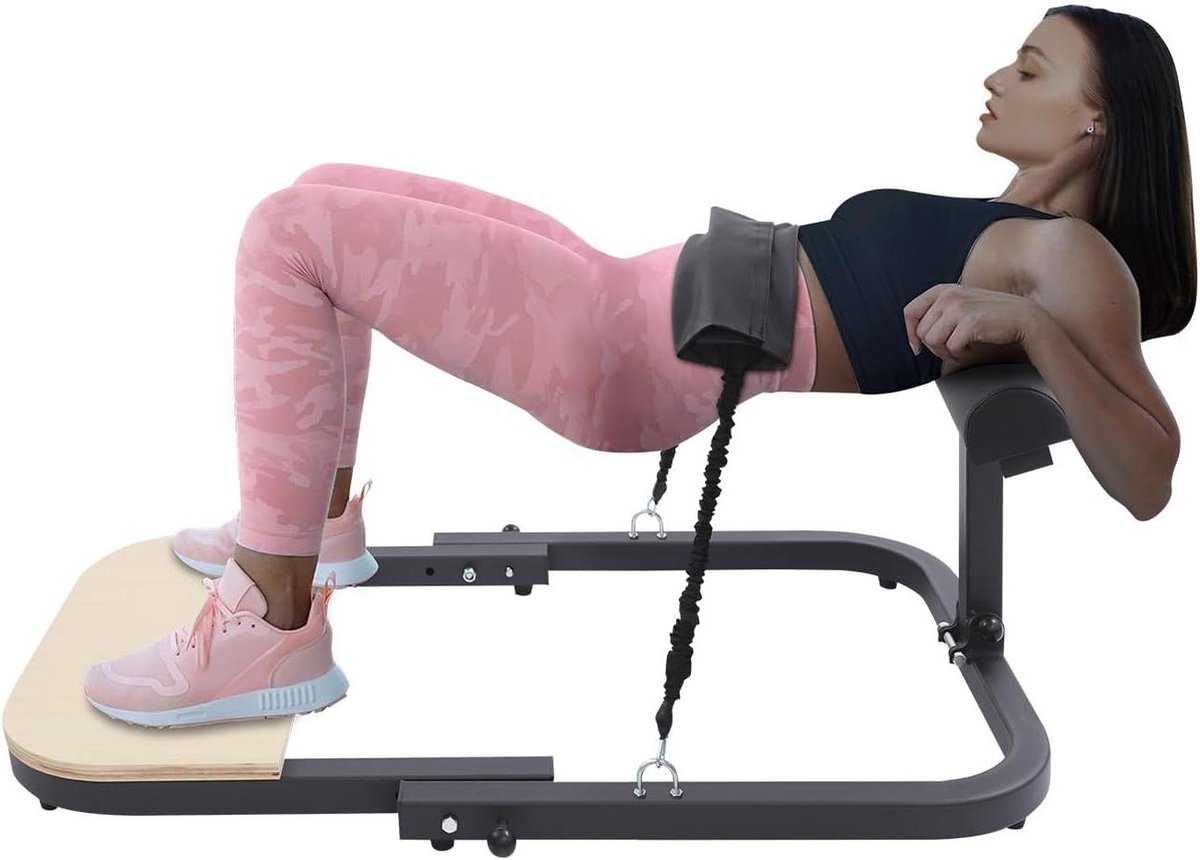 Heupsteemmachine - Bil trainer - Bilspier training - Inklapbaar ontwerp - 108 cm lengte - Zwart houtkleur