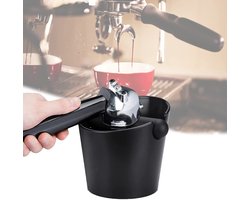 Uitklopbak Koffie - Knockbox - Afklopbak - Uitkloplade - Barista - Espresso - Koffiemachine - Accessoires – Barista Accessoire Opbergcontainer – Zwart Groot Formaat