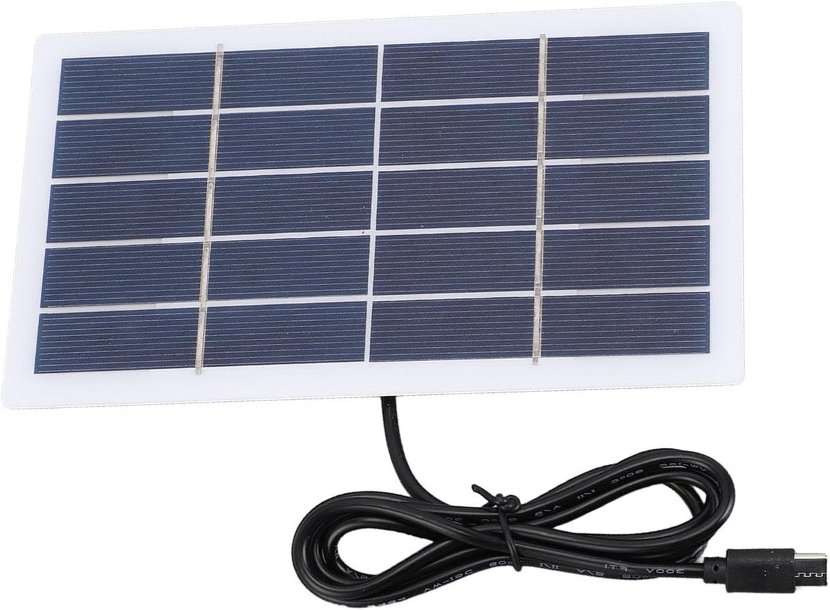 Zonnepaneel - Draagbare Charger - Buiten opladen - Waterdicht Ontwerp - 2 Watt - Zwart