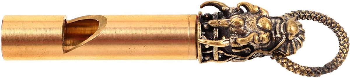 Veiligheidsfluitje Koper - Noodsignaal Fluit - Outdoor Activiteiten - Luid Geluid - 7 cm Lengte - Koperkleurig