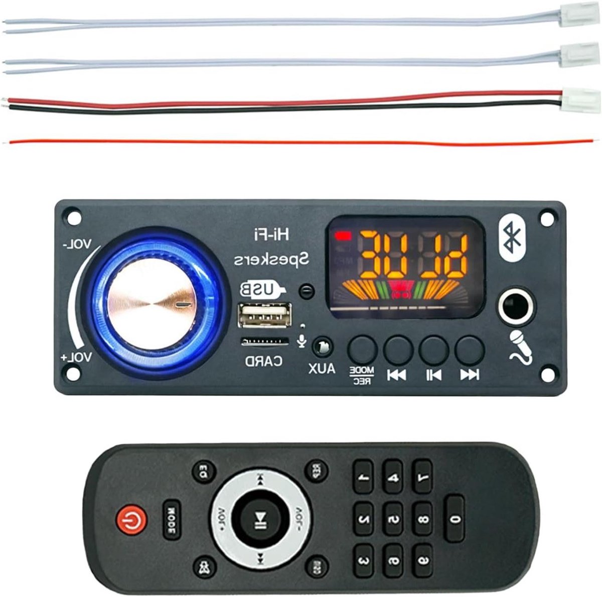 Versterkerbord Audio - MP3 Module - Muziek Streamen - Dubbelkanaals 160W - 2x 80W - Zwart