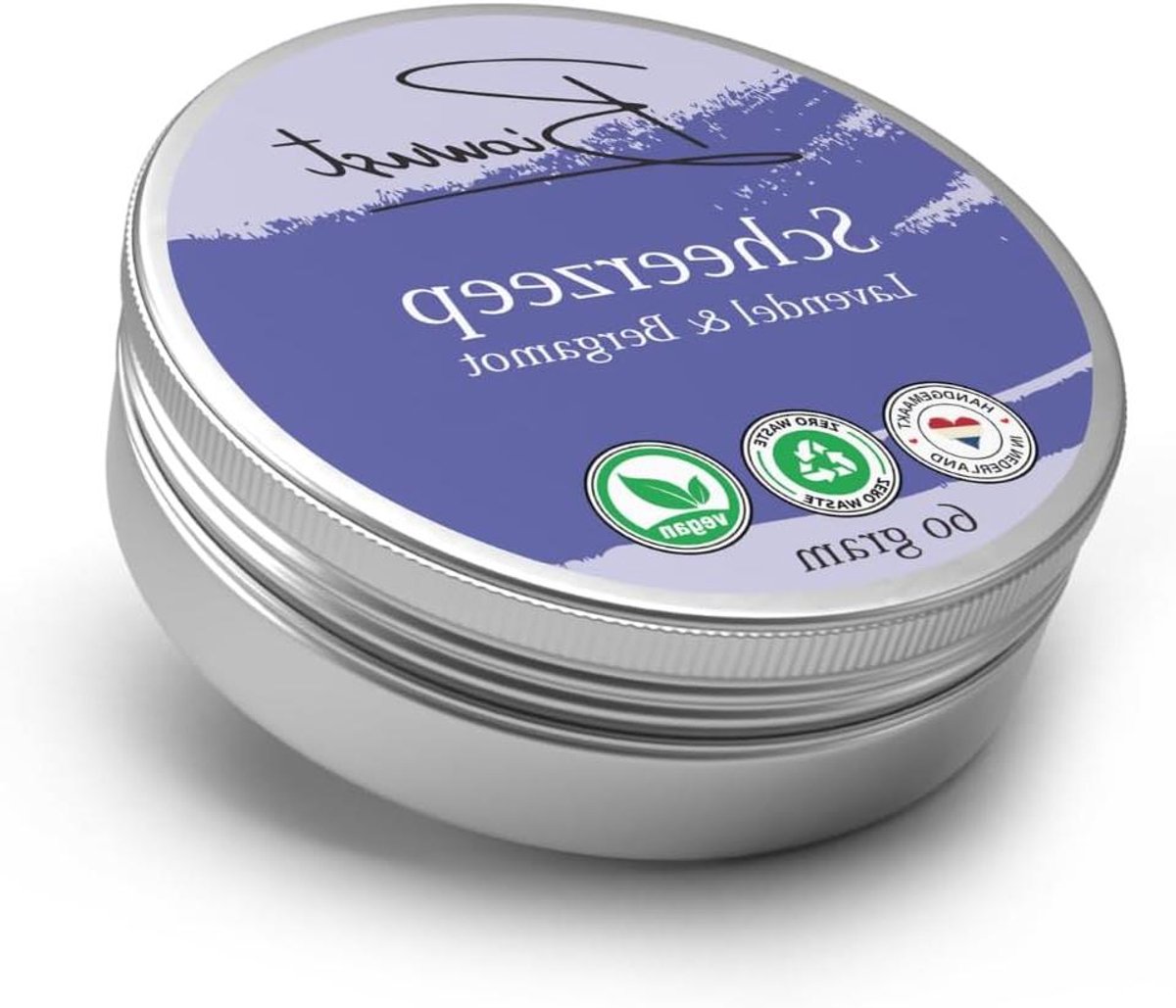 Scheerzeep Lavendel Bergamot - Vegan Zeep - Zachte Huid - Handgemaakt Nederland - 60g - N.v.t.