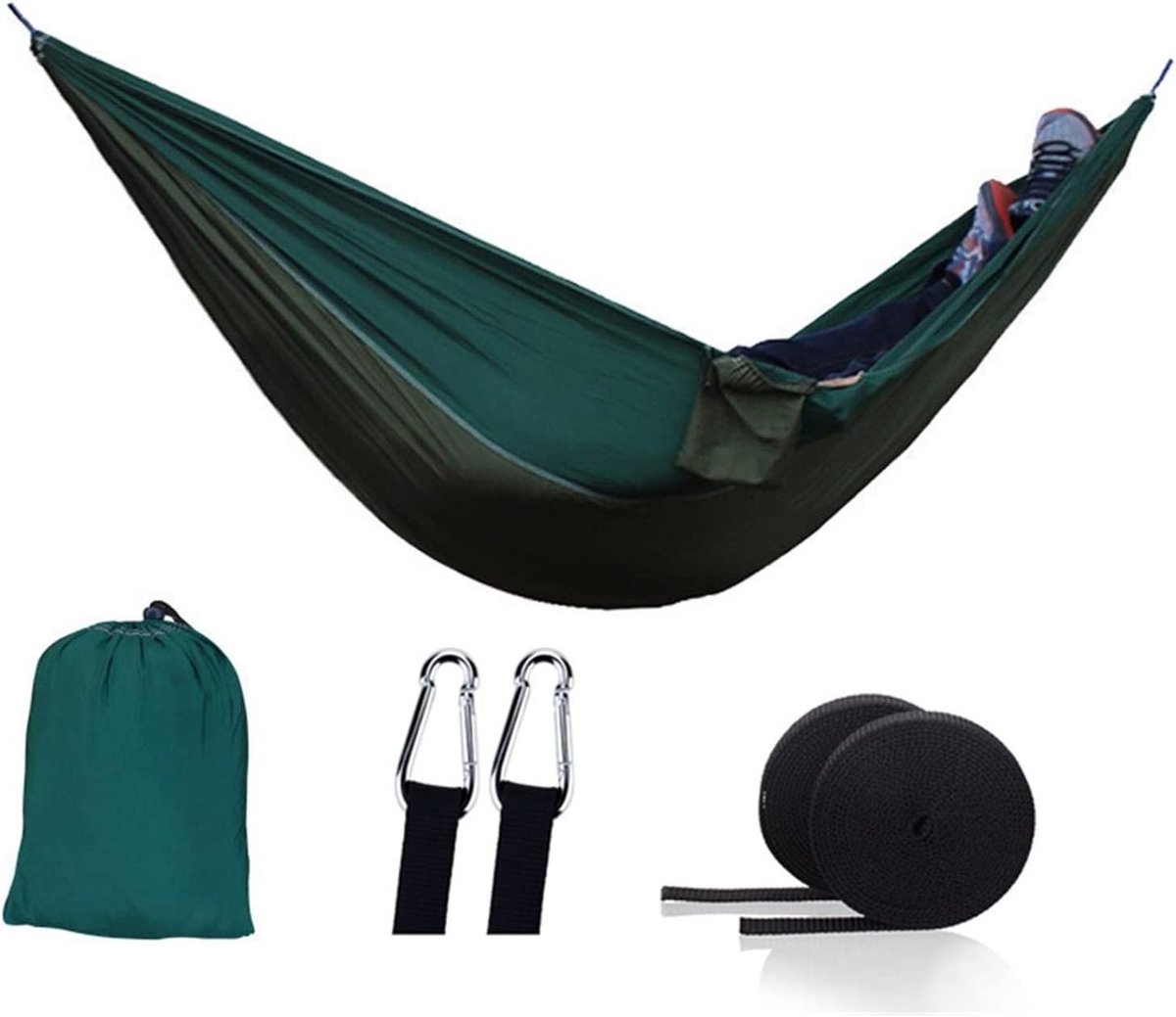 Schommelstoelen Camping Hangmat - Draagbare Hangmat - Outdoor Ontspanning - Sterke Nylon Constructie - 270 x 140 cm - Blauw