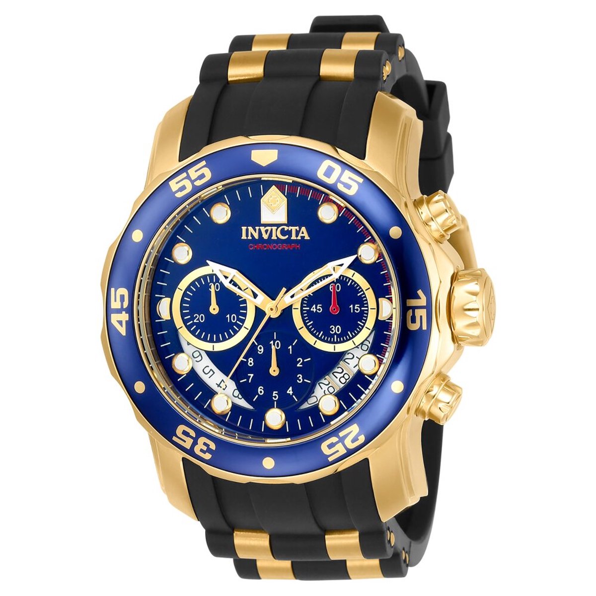 Invicta Pro Diver - SCUBA 6983 Heren Horloge - Waterdicht - Analoog - Quartz Uurwerk - Roestvrij Staal met blauwe Wijzerplaat - 48mm