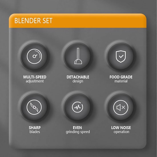 Staafmixer Set - Keukenmixer - Maaltijden Bereiden - 4-in-1 Functionaliteit - 700 ml Cup - Roestvrij staal — afbeelding 4