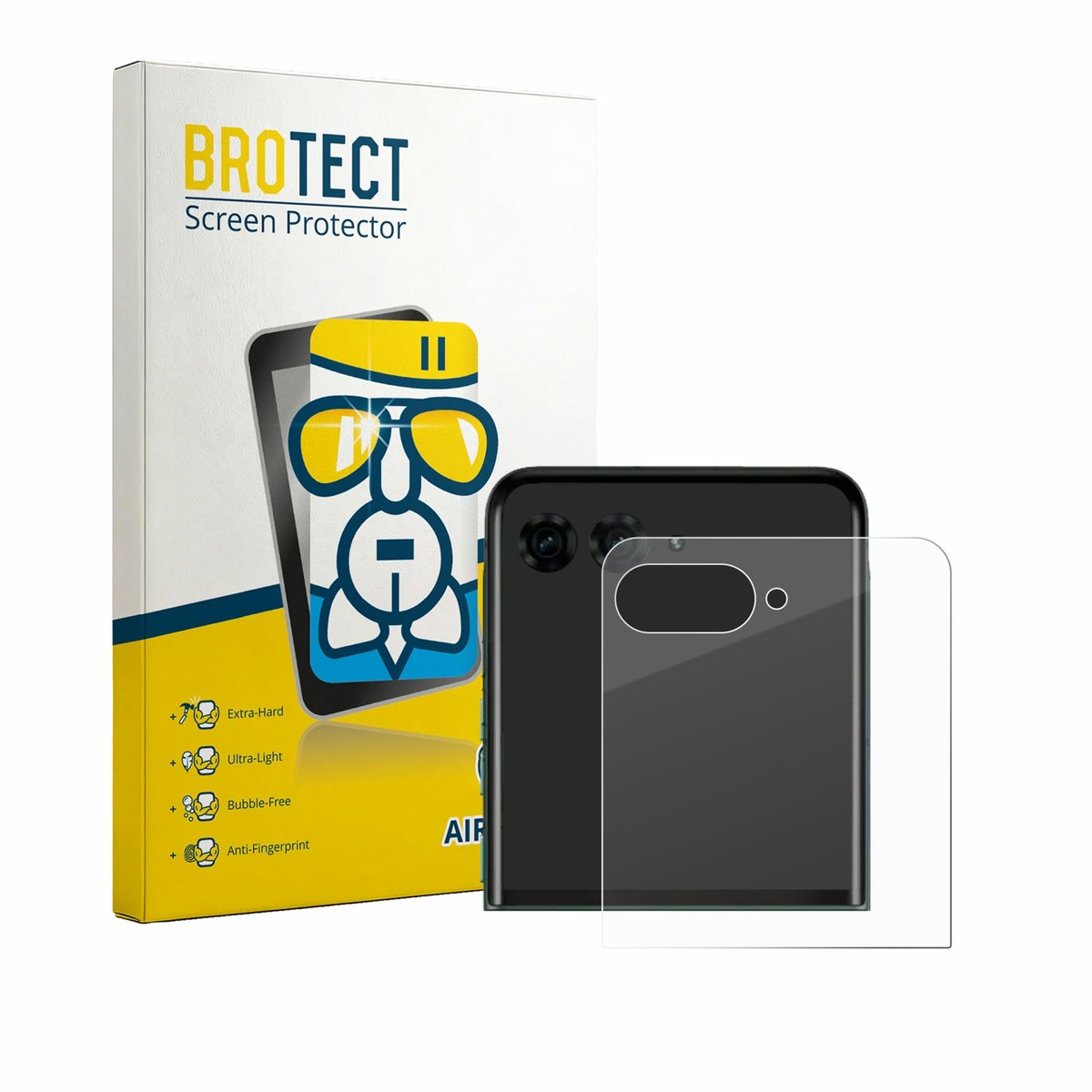 Screenprotector voor Motorola Razr 70 Plus (Achterdisplay) Beschermglas transparant