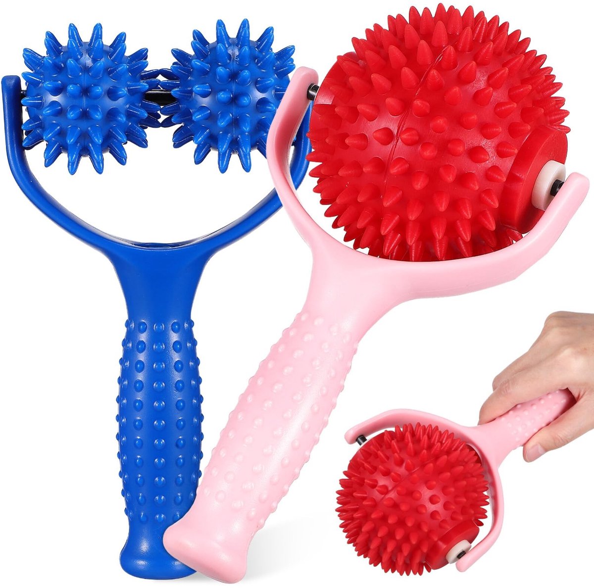 aladdien - Massage Roller Set - Spierontspanning - Verlicht Spierspanning - Voor Rug Benen en Voeten - Massagehulpmiddel - Effectieve Ontspanning - ...