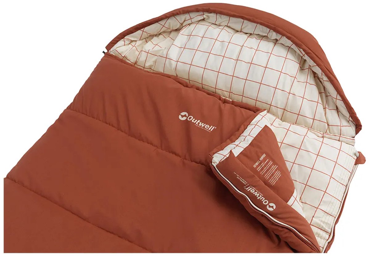 Outwell Camper Lux Slaapzak Oranje Long - Left Zipper