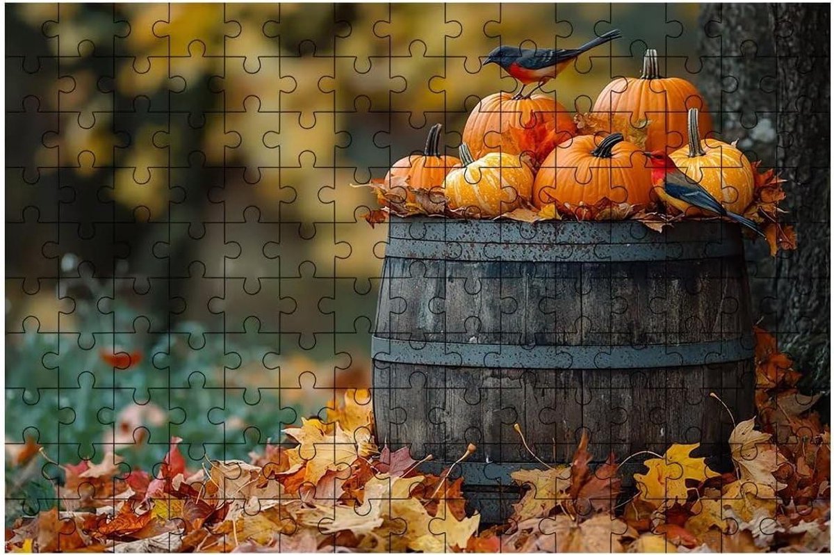 Legpuzzel Herfst - Puzzel Volwassenen - Ontspanning Thuis - Genummerde Achterkant - 87x57 cm - Meerkleurig
