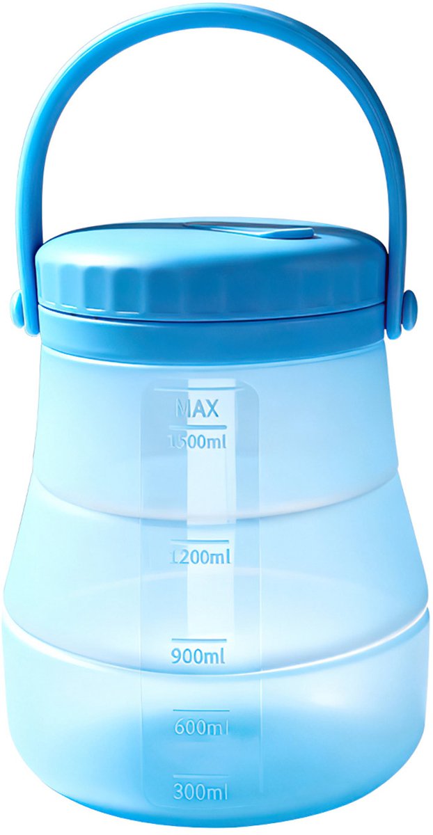 Topmelon Bewaardozen siliconen - Opvouwbare Voorraaddoos - Opbergpot -Vershoudzakken food savers - containers geschikt voor koelkasten blauw 1600ML 1600ML