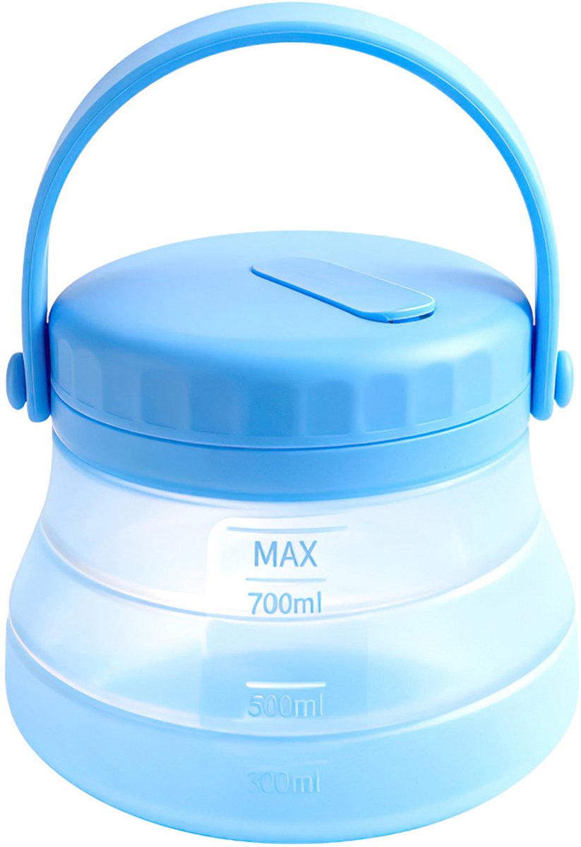 Topmelon Bewaardozen siliconen - Opvouwbare Voorraaddoos - Opbergpot -Vershoudzakken food savers - containers geschikt voor koelkasten blauw 800ML 800ML