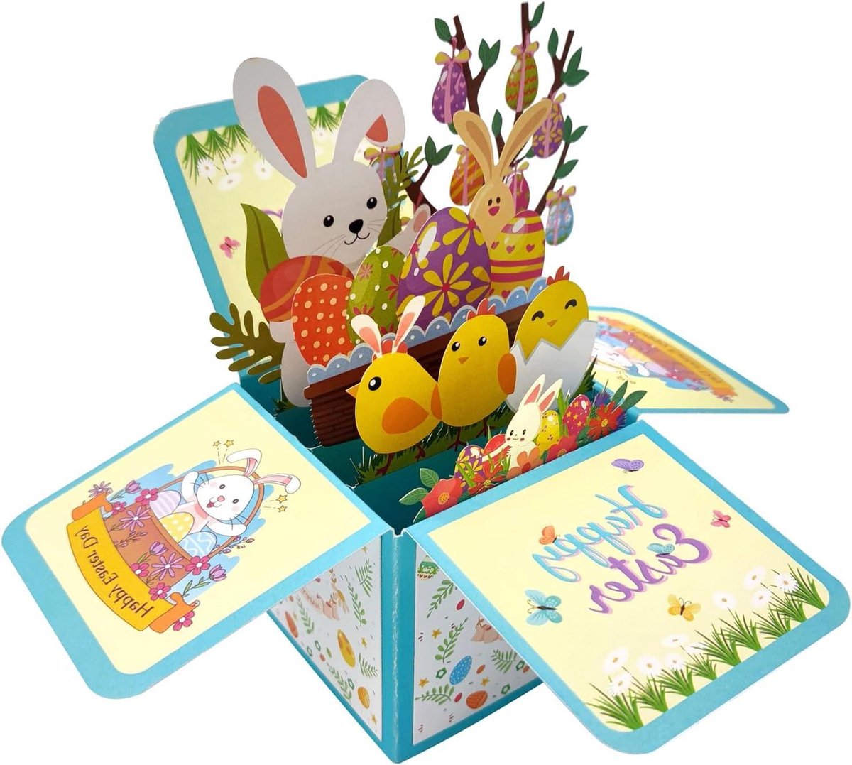 3D Boeket Wenskaart - Pop-up Kaart Bloemen - Vrolijke Groeten Versturen - Uniek Bloemenontwerp - 23 x 18 cm