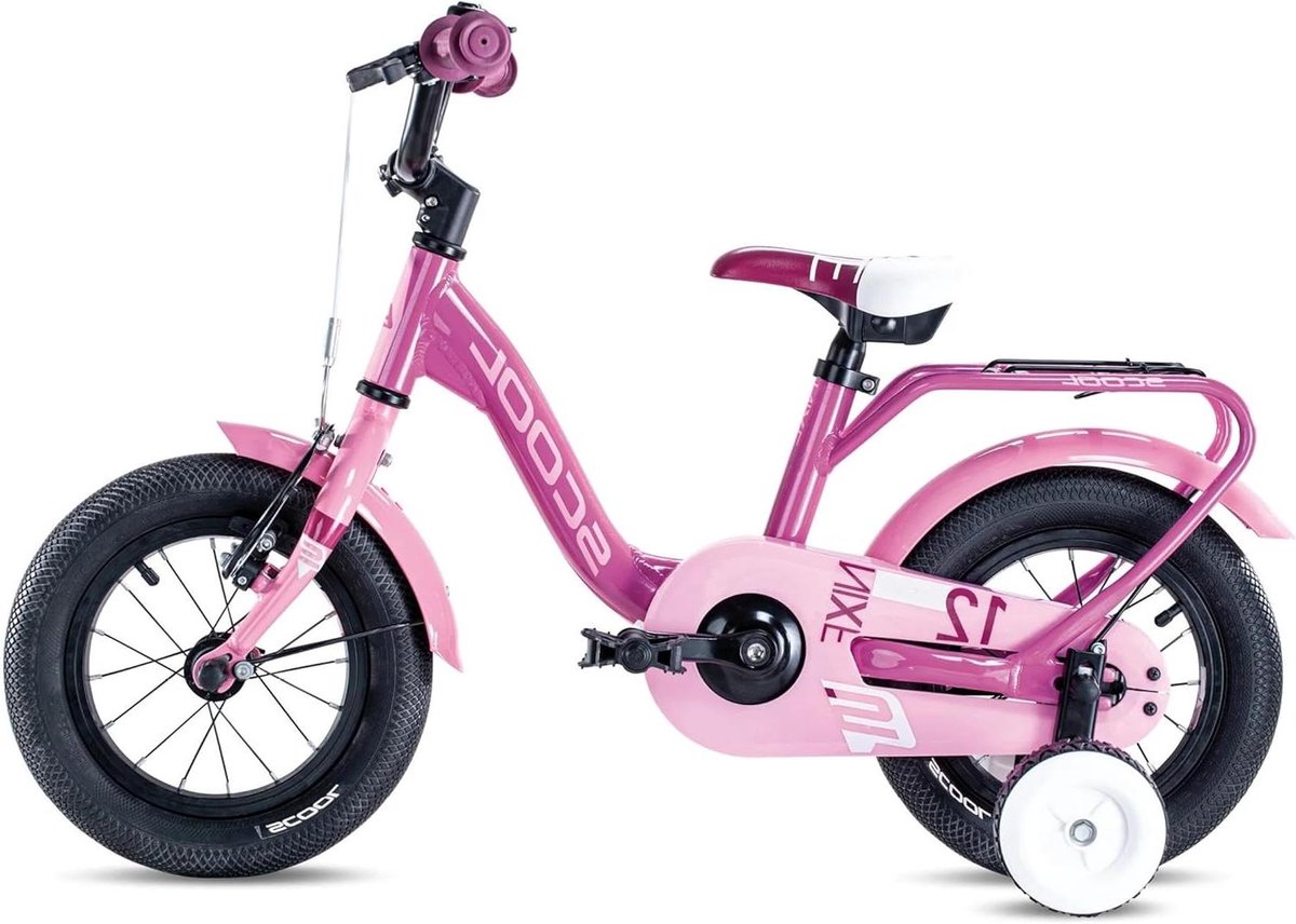 Kinderfiets - Meisjesfiets Beginnersfiets - Leren Fietsen - Lage Instap - 12 inch - Roze