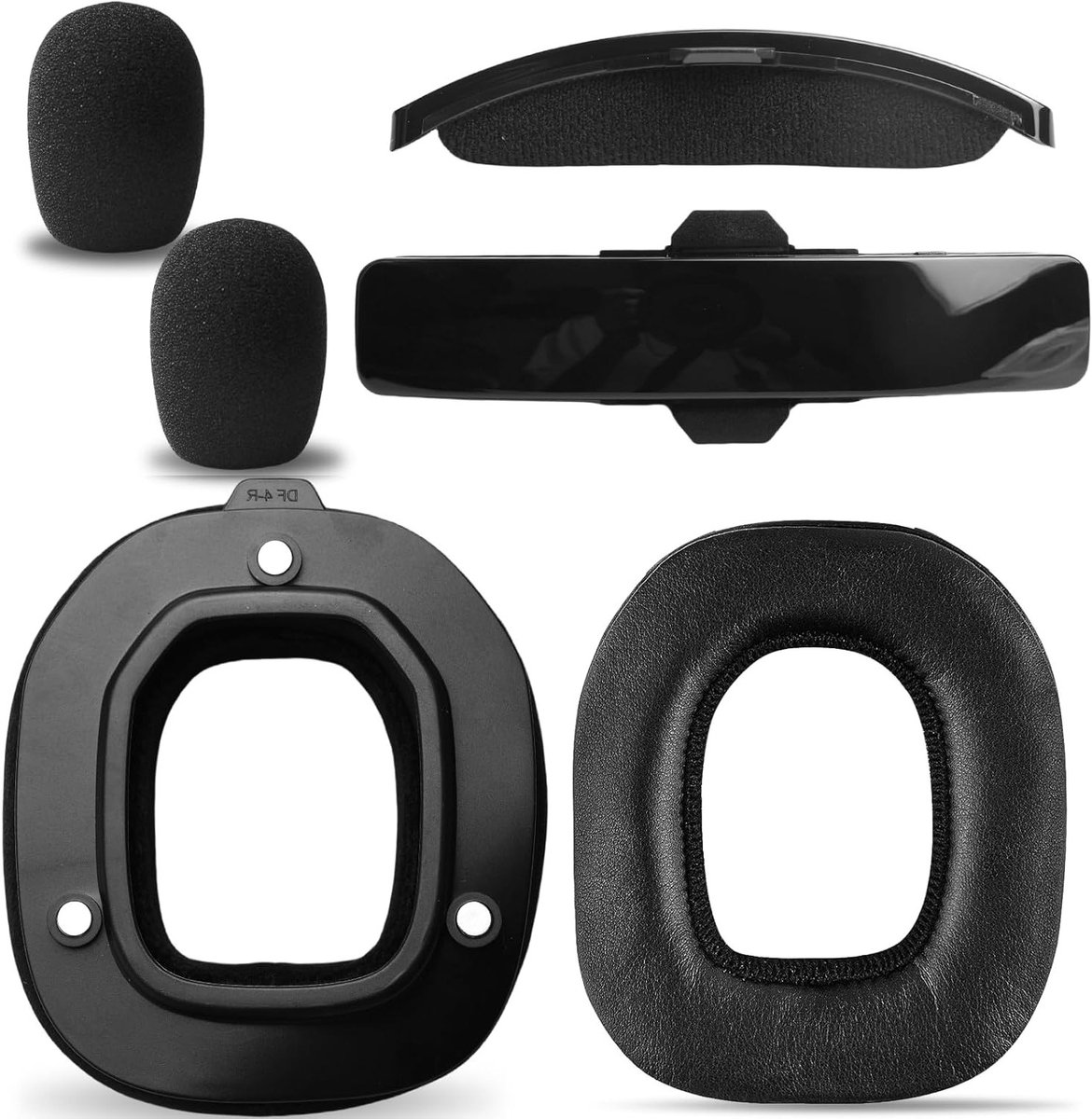 Mod Kit voor A50 Gen 4 Headset - Vervangende Oorkussens, Hoofdband en Microfoon Schuim, Zwart, Extra Dikte, Comfortabel en Duurzaam